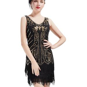 Babeyond 1920’s Flapper Fringed Dress